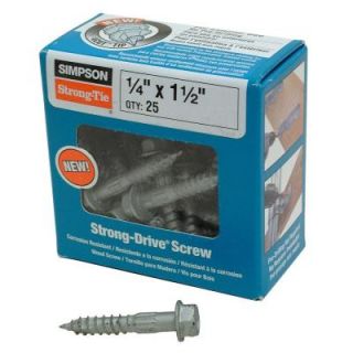 Simpson Strong Tie 1 1/2 in. Strong Drive SDS Structural Wood Screws (25 Pack) SDS25112 R25