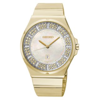 Seiko Womens Core Stainless Steel Yellow Goldplated Solar Powered