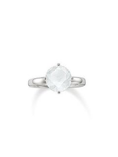 Thomas Sabo Glam & soul milky quartz solitaire ring White