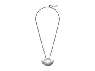 Lucky Brand Semi Circle Pendant Necklace Silver
