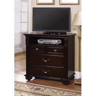 Furniture of America Dark Walnut Chaidari Media Chest   Home