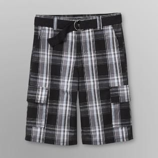 Genuine Dickies Boys Cargo Shorts & Belt   Plaid   Clothing   Boys