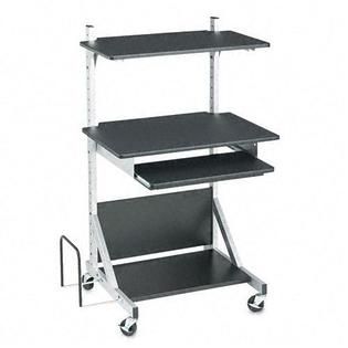 Balt Totally Adjustable Sit/Stand Mobile Workstation   Office Supplies