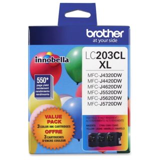 Brother Innobella LC2033PKS Ink Cartridge   Cyan, Magenta, Yellow
