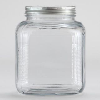 Glass Storage Jar with Aluminum Lid