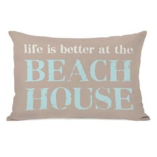 Life is Better At the Beach House Throw Pillow