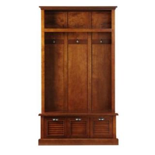 Home Decorators Collection Shutter 74 in. H x 42 in. W Locker Storage in Dark Cherry 1157310920