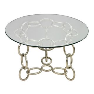 Chain Side Table with Glass Top