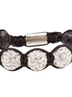 Nialaya Lava & Crystal Bead Bracelet