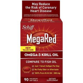 MegaRed Omega 3 Krill Oil 350mg Supplement, 90 Count