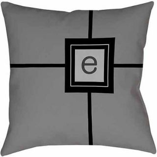 Thumbprintz Grid Monogram Grey Decorative Pillows