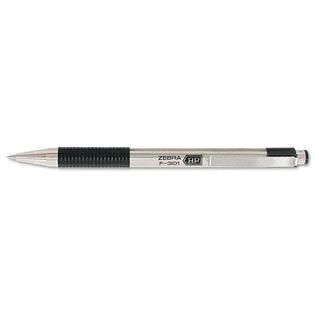 Zebra F 301 Ballpoint Retractable Pen Black Ink Fine   Office Supplies