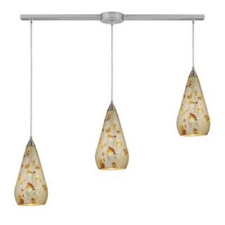 Radionic Hi Tech Curvalo 36 in. 3 Light Satin Nickel Pendant E_PEN_546 3L SLVM CRC_RHT