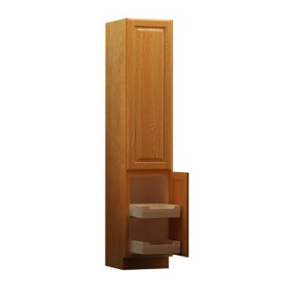 KraftMaid 15 in W x 88.5 in H x 18 in D Praline Maple Freestanding Linen Cabinet