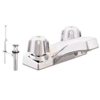 EZ FLO Traditional Collection 4 in. Centerset 2 Handle Washerless Bathroom Faucet in Chrome with Brass Pop Up 10282LF