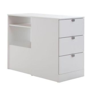 South Shore Furniture Spark Twin Storage Headboard with 3 Drawers in Pure White 3260606