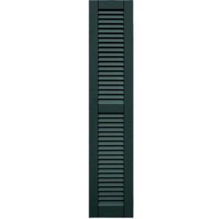 Winworks Wood Composite 12 in. x 59 in. Louvered Shutters Pair #638 Evergreen 41259638