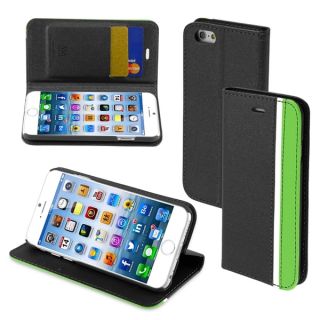 INSTEN Leather Book Style Card Wallet Stand Case for Apple iPhone 6 4