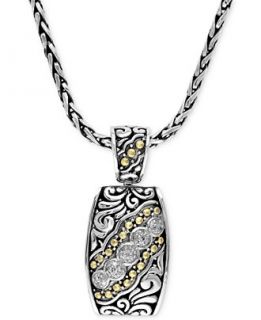 Balissima by EFFY Diamond Etched Pendant (1/10 ct. t.w.) in Sterling