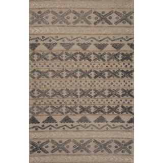 Stitched Wool Hand Tufted Gray Area Rug by Jaipur Rugs