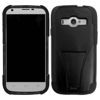Insten Black Hard PC/ Silicone Dual Layer Hybrid Phone Case Cover with