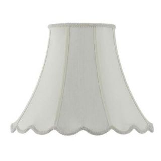 CAL Lighting 12 in. Egg Shell Vertical Piped Scallop Bell Lamp Shade SH 8105/12 EG