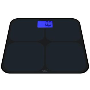 Smart Weigh SW SMS500 BLK Digital Bathroom Scale and Smart Step On