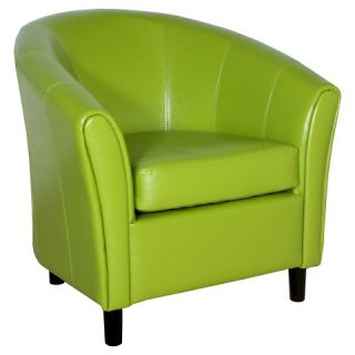 Napoli Lime Green Bonded Leather Chair   Lime Green Leather