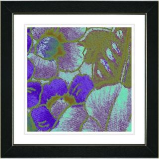 Studio Works Modern ''Purple Floral Conjunction'' by Zhee Singer Framed Fine Art Giclee Painting Print