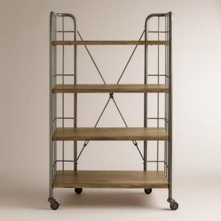 Large Wood and Metal Caiden Cart