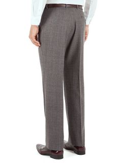 Aston & Gunn Check Classic Fit Suit Trousers Grey