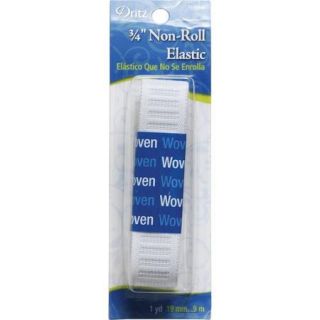 3/4" Non Roll Elastic, White