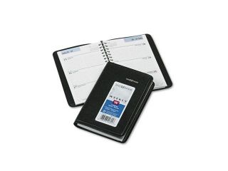 AT A GLANCE 70 207 05 Recycled Daily Appointment Book, Black, 4 7/8" x 8"