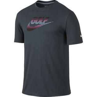 Nike Mens DriFit Golf Amplify Tee Classic Charcl/University Red/White