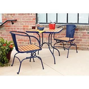 Essential Garden  Felix Retro Bistro 2pk Chairs   Blue