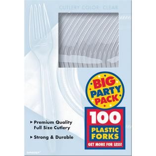 Plastic Forks 100/Pkg Clear   Food & Grocery   Paper Goods   Party