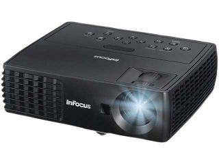 InFocus IN1110A 1024 x768 XGA 2100 Lumens, Contrast Ratio 2600:1, HDMI Input, 2GB Internal Storage, w/ Carrying Case, Light Weight for Easy Travel, DLP 3D Projector
