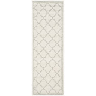 Safavieh Amherst Beige and Light Grey Rectangular Indoor and Outdoor Machine Made Runner (Common 2 x 7; Actual 27 in W x 84 in L x 0.5 ft Dia)