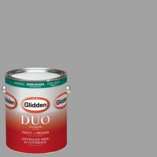 Glidden DUO 1 gal. #HDGCN63 Granite Grey Semi Gloss Latex Interior Paint with Primer HDGCN63 01S