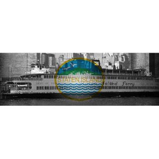 iCanvasArt Staten Island Flag, Ferry Panoramic Graphic Art on Canvas