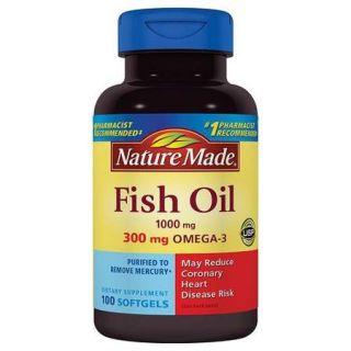 Nature Made Fish Oil Dietary Supplement Softgels, 1000mg, 100 count