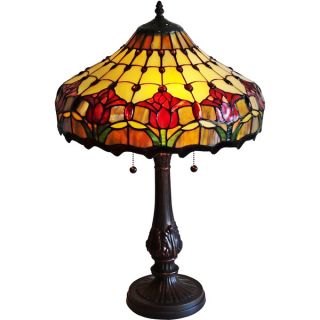 Amora Lighting Tulips Design Tiffany Style Table Lamp   15727501