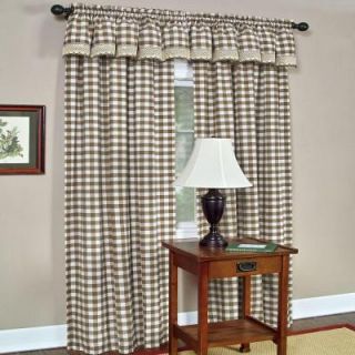 Achim Buffalo Check Taupe Drapery Panel (Price Varies by Size) BCPN84TP12
