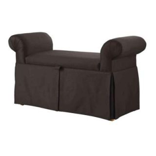Home Decorators Collection Queenstown Skirted Storage Bench in Black Shantung 747SKSBLK
