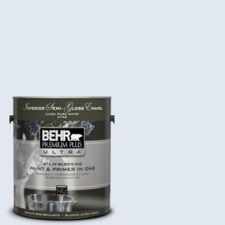 BEHR Premium Plus Ultra 1 gal. #570A 1 Ice Floe Semi Gloss Enamel Interior Paint 375001
