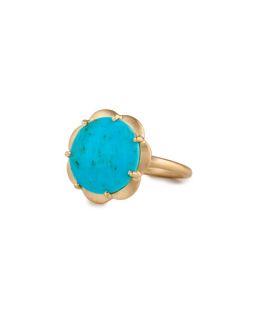 Jamie Wolf Large Turquoise Scallop Ring, Size 7