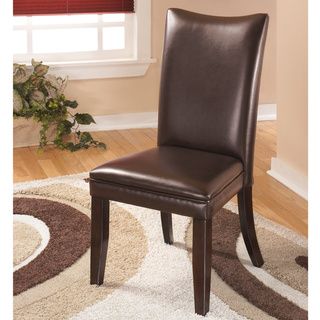 Signature Designs by Ashley Charrell Brown Leather Dining Chairs (Set