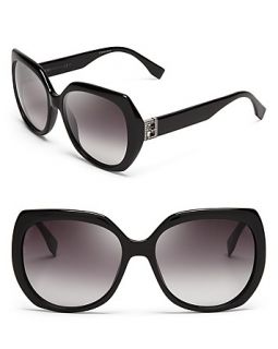 Fendi Crystal Logo Oversized Sunglasses