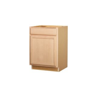 Kitchen Classics 35 in x 24 in x 23.75 in Unfinished Oak Door and Drawer Base Cabinet