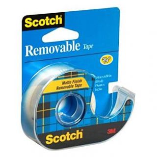 Scotch Removable Tape Dispenser, Matte Finish, 3/4 Inch, 1 each